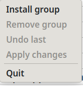 Group menu