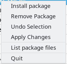 Package menu
