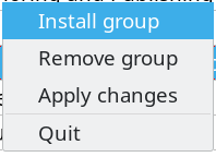 Group menu
