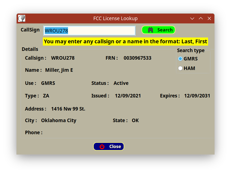 license lookup
